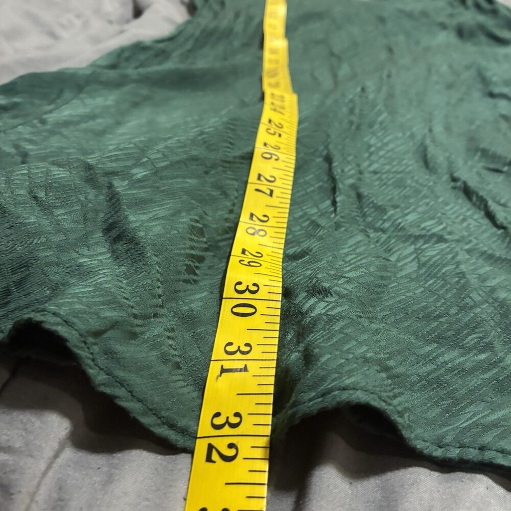 Bond 73 Silk Blend Emerald Green Ruched Tie Bust Slip Dress Y2K Fairy Grunge M - Picture 12 of 12